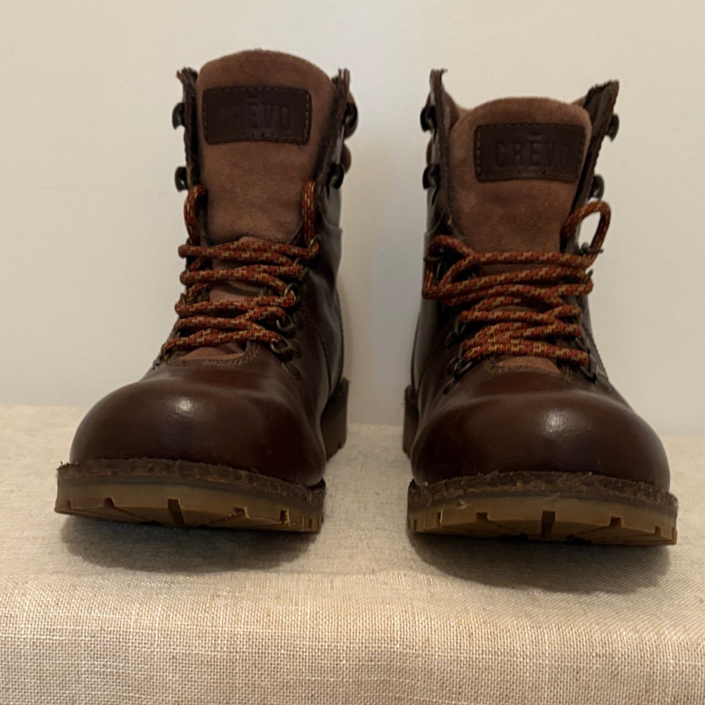 Crevo Men's Rich Brown Leather Boots